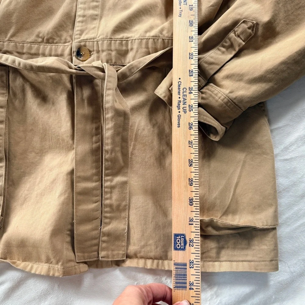 J. Peterman Safari Utility Field Travel Khaki Coat